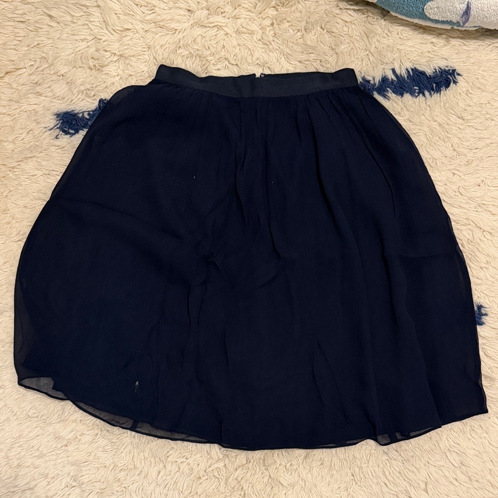 J. Crew Dark Blue A-Line Skirt